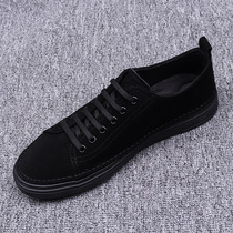 2022 autumn new top layer cowhide nubuck leather casual leather shoes mens leather mens shoes Korean version all-match lace-up sneakers