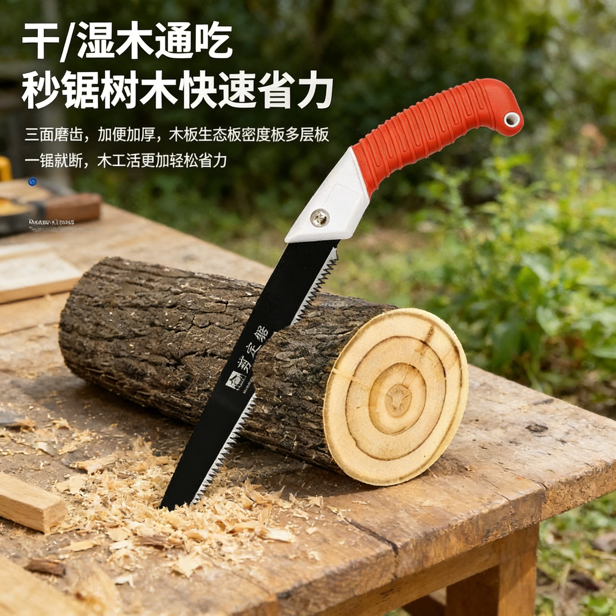 锯子锯树神器德国精工伐木头工具木工手锯SK5折叠锯家用小型手持