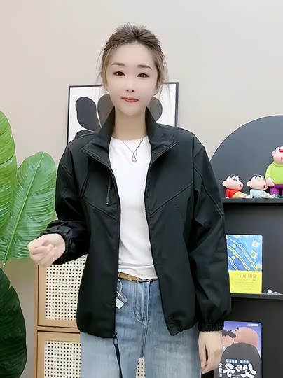 Hmau Casual Stand-Up Collar Double Zipper Short Jacket 2025 Autumn New Slim-Fit Stylish Windbreaker Jacket Trendy Top