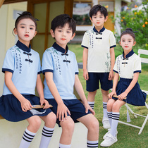 Uniformes décole primaire uniformes de classe pour enfants uniformes de maternelle costumes dété à manches courtes de style chinois photos de remise de diplômes