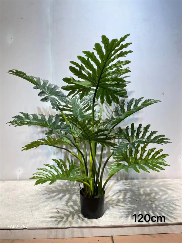 Artificial Philodendron Potted Plant with Large Green Leaves for Hotel and Mall Floor Decoration, Fake Flower Ornament, Spring Rain Potted Plant Artificial Philodendron Potted Plant with Large Green Leaves for Hotel and Mall Floor Decoration, Fake Flower Ornament, Spring Rain Potted Plant
