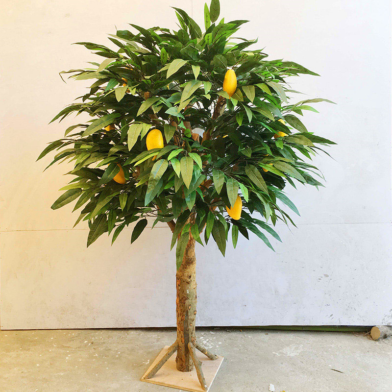 Simulated Mango Tree Fruit Tree Indoor Farmhouse Courtyard Fake Yellow Mango Tree Indoor Supermarket Fruit Shop Decorative Ornaments