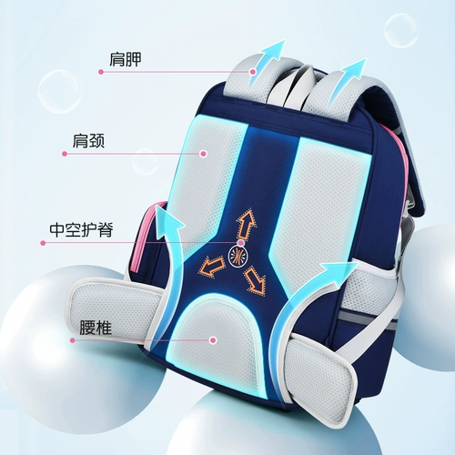 Детский сверхлегкий школьный рюкзак со сниженной нагрузкой, защита позвоночника