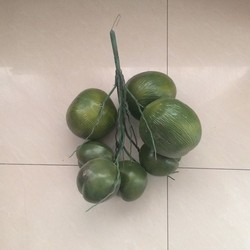 Artificial Coconut Plastic Fake Coconut Fruit Artificial Vegetables and Fruits Western European Style Tropical Artificial Fruit Skewers Factory Direct Sales