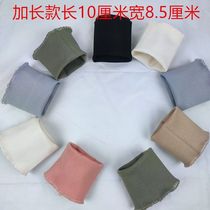 Extended hems knitted fine lines locked edges seamless threaded cuffs ribbed sleeves spliced ​​sleeves elasticated fake