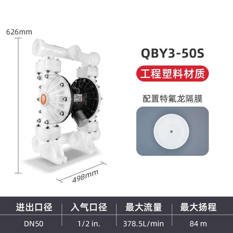 Насос мембранный Edge Gude card QBY3-50STFF