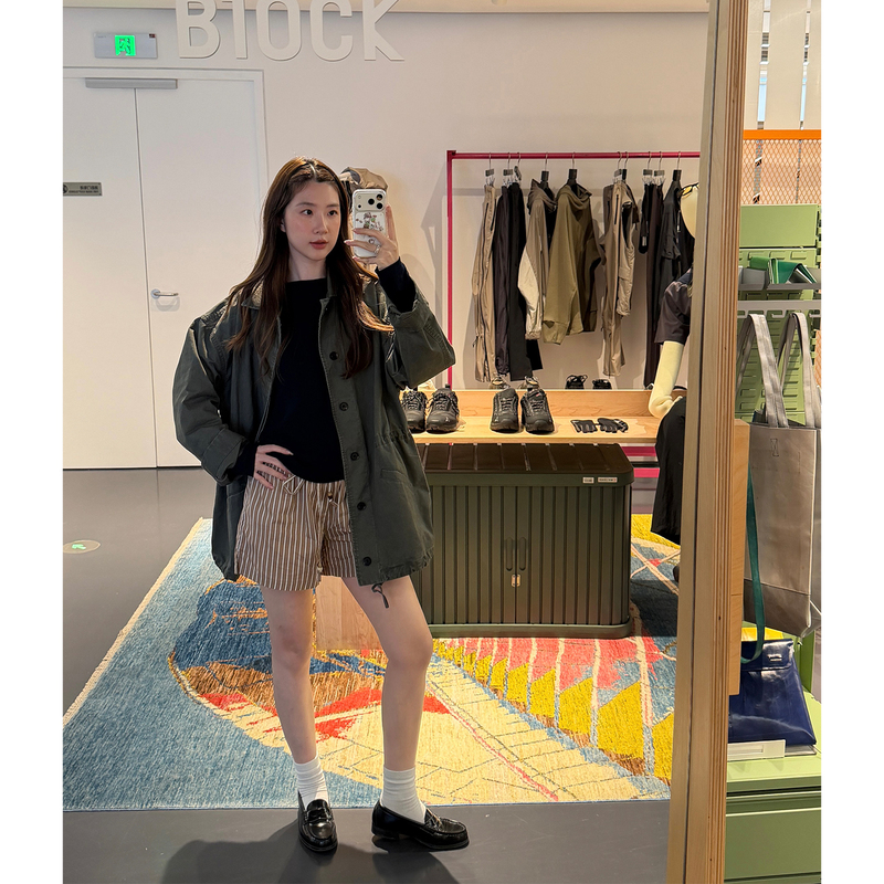 Focusoncc Drawstring Work Jacket