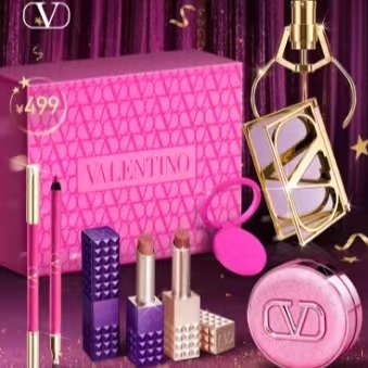 【限定惊喜秒杀】华伦天奴爆品气垫铆钉口红眼彩笔盲盒圣诞礼物2