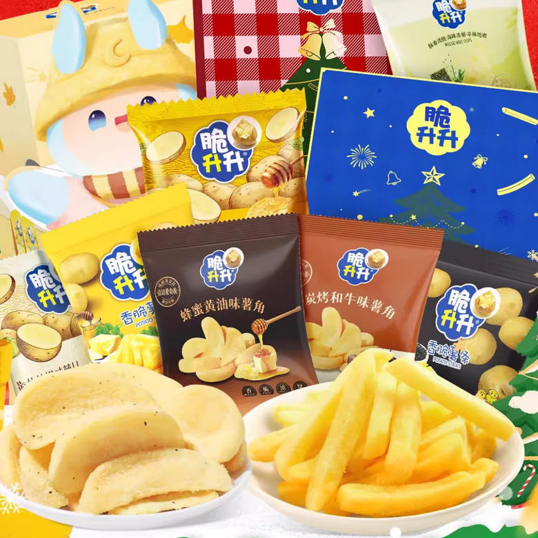 脆升升薯条20g*20包蜂蜜黄油原切香脆脆生生休闲网红办公休闲零食