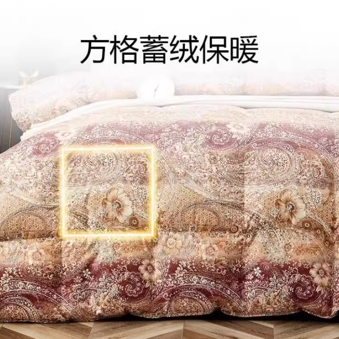 奥力福95白鹅绒羽绒被冬被加厚保暖被芯单双人全棉面料鹅绒被