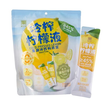 果小笨冷榨柠檬液30g独立包装添加NFC柠檬汁维生素C双柚汁0脂饮料