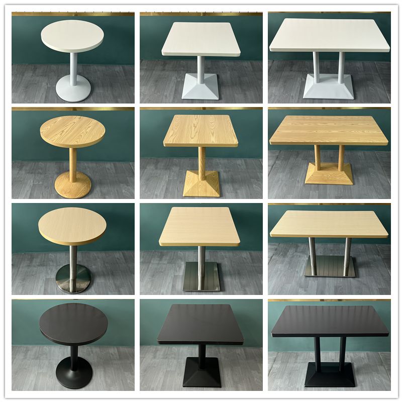 Minimalist Milk Tea Shop Desk Canteen Noodle Restaurant Snack Table Rectangular Cafe Dining Shop Snack Sweets and chairs-Taobao