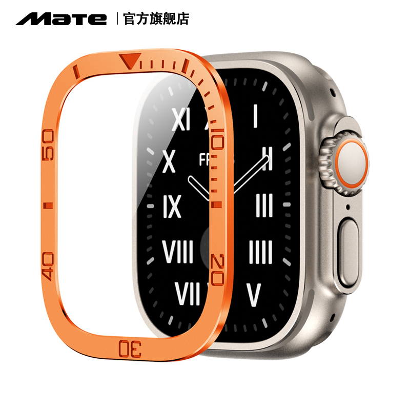 Suitable for Apple Watch Ultra Full-Screen Tempered Film Integrated Apple Watch Ultra Protective Film iWatch Ultra Titanium Alloy Frame/Shell iWatch Case Suitable for Apple Watch Ultra Full-Screen Tempered Film Integrated Apple Watch Ultra Protective Film iWatch Ultra Titanium Alloy Frame/Shell iWatch Case