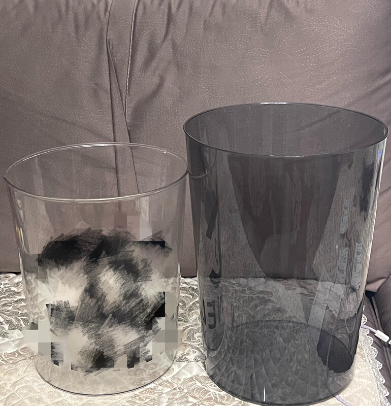 DIY Chanel-Style Vintage Transparent Extra-Large Trash Can, Large Capacity Household Simple Wastebasket for Bedroom, Living Room Flower Bucket DIY Chanel-Style Vintage Transparent Extra-Large Trash Can, Large Capacity Household Simple Wastebasket for Bedroom, Living Room Flower Bucket