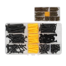 Black color zinc screw set for household combination self-tapping DIY screw box M3 5M4 with expansion screws