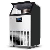 Wotolai ice machine commercial milk tea shop large 60 80 100KG fully automatic barreled water ice cube machine