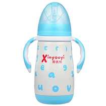 Bottle of suction bottle insulated milk baby 1-2 + years old baby 6 months One bottle of multipurpose stainless steel tube cup