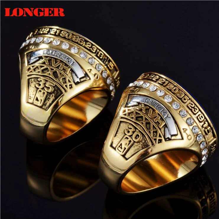 2016-2017 Curry Durant NBA Championship Ring Golden State Warriors Bộ sưu tập Trang sức nhẫn kỷ niệm nhẫn bạc