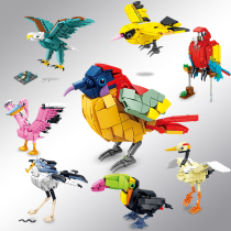 Educational puzzle building toys for boys and girls birds animals insects small particle building blocks puzzle model Childrens Day gift