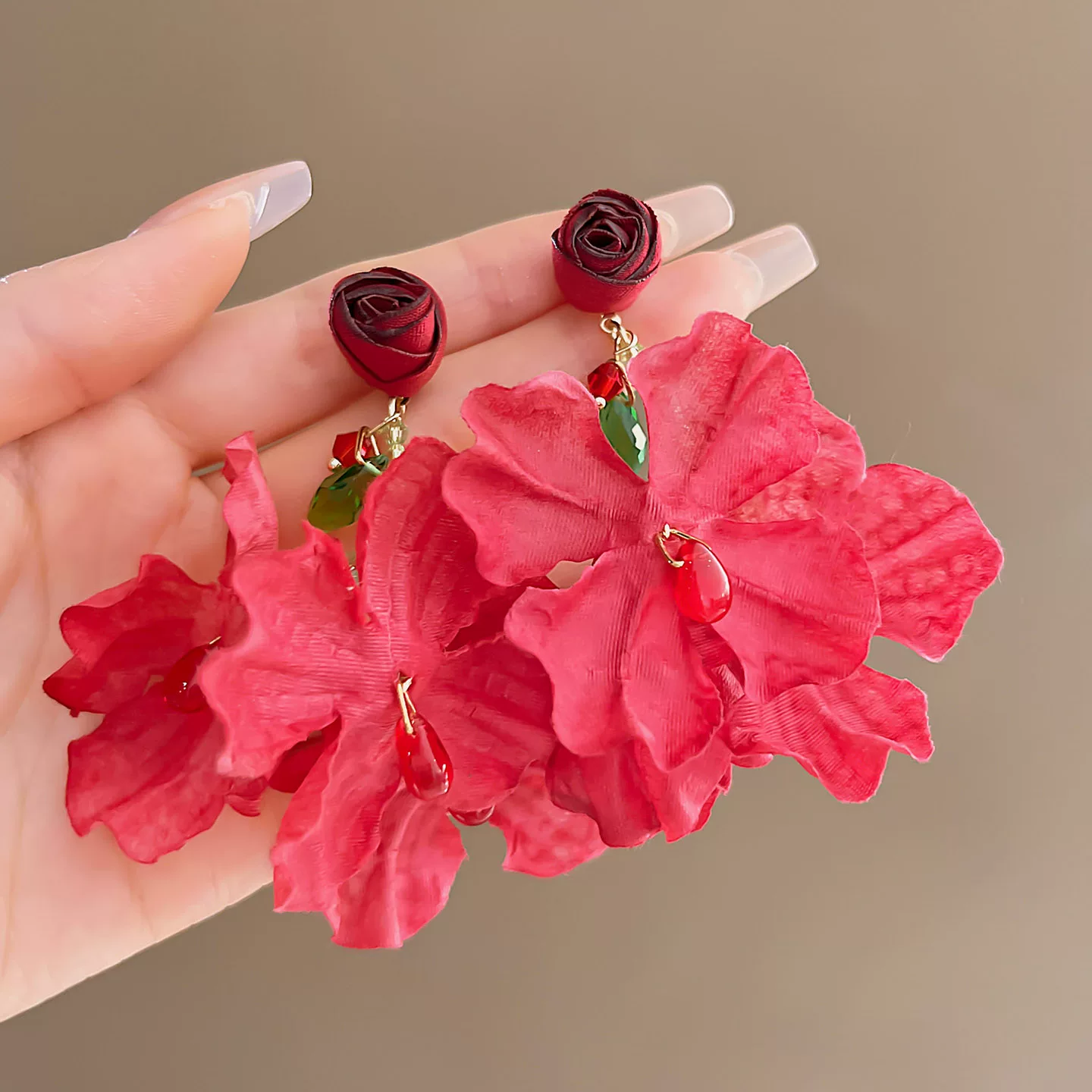 Серьги, с цветочным рисунком, элитные