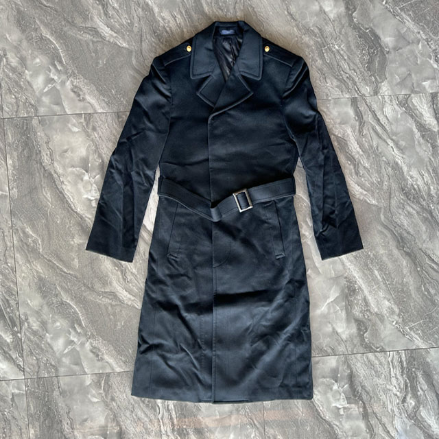 Issuance of Hi Hide Blue Long cashmere Grand coat Giant Coat Leave with white delivery-Taobao