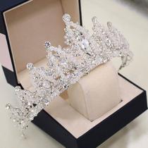 Bridal Headwear 2023 New Main Wedding Dress Crown High-end Wedding Crown Heavy Industry Crystal Baroque Tiara