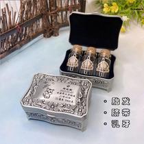 Newborn baby lanugo hair collection box umbilical cord and deciduous teeth baby fetal hair storage box lanugo hair storage glass bottle Yongmanufacturer