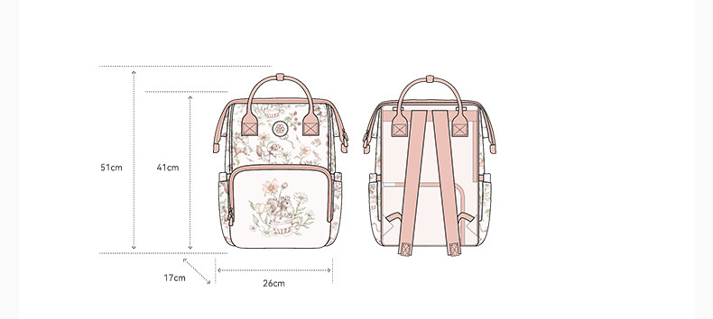 Bubbletree Mommy Bag Large Capacity Mother and Baby Lightweight Bag for Going Out New Style Multi-Functional Backpack — 55