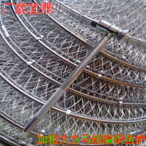 Large-capacity fish protection horse thread weaving handmade fish protection net fishing net bag anti-hanging quick-drying stainless steel ring fishing protection fishing gear