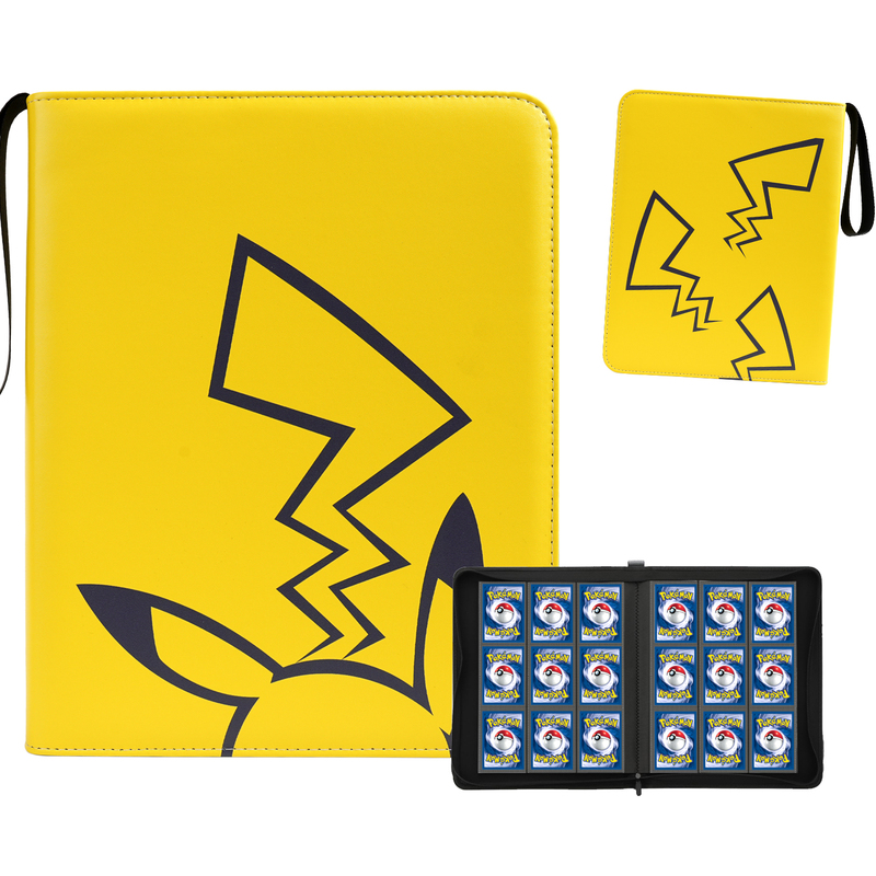 Pokémon Business Card Album with Fixed Black Inner Pages, Ptcg Card Storage Album, Pokémon Card Collection Album