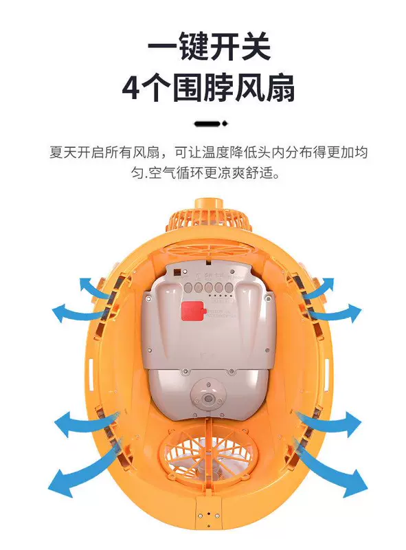 Mũ bảo hiểm sử dụng năng lượng mặt trời có quạt, tích hợp điều hòa và làm lạnh, mũ bảo hiểm công trường, chống nắng mùa hè, mũ sạc và làm mát cho nam nón bảo hộ màu trắng