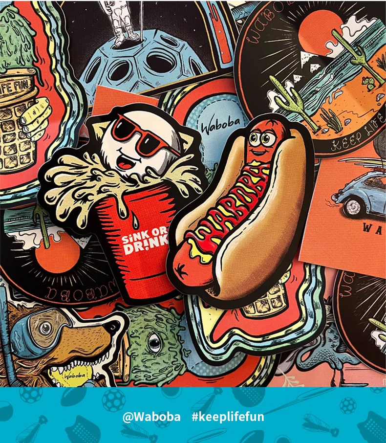 Китайский воланчик waboba户外运动露营手拍毽子成人儿童互动玩具亲子游戏羽毛球拍