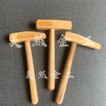 Merinkin work ancient mountain wood hammer DIY make hammer knockout hammer metal utensil type hammer metal hammer woodworking hammer