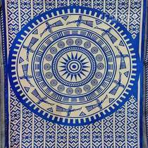 Zhuang brocade bronze drum pattern embroidery cloth ethnic characteristics decoration tablecloth clothing lace fabric