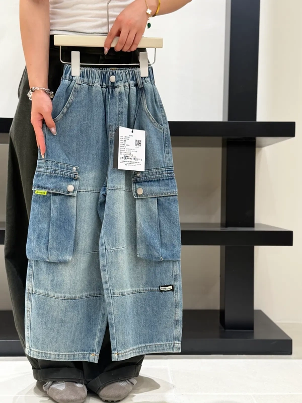 Gray Wings Home Banana Fish 7006 Denim Long Pants with Large Pockets Workwear Pants Autumn Style Free Shipping Gray Wings Home Banana Fish 7006 Denim Long Pants with Large Pockets Workwear Pants Autumn Style Free Shipping