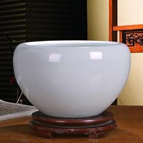 High-end Jingdezhen ceramic fish pots water lilies bowls lotus flower pots extra large Phalaenopsis hydroponic copper coins