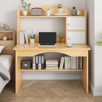 High-end solid wood desk and bookshelf combination home with bookcase integrated simple and economical computer desk student writing