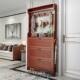 New Chinese-Style Ultra-Thin Flip-Top Shoe Cabinet with Integrated Wall-Mounted Coat Rack and Solid Wood Color Entryway Cabinet Shoe Rack