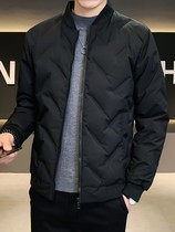Teenage student school uniform liner down jacket winter new short style thin stand-up collar slim fit warm trendy mens style