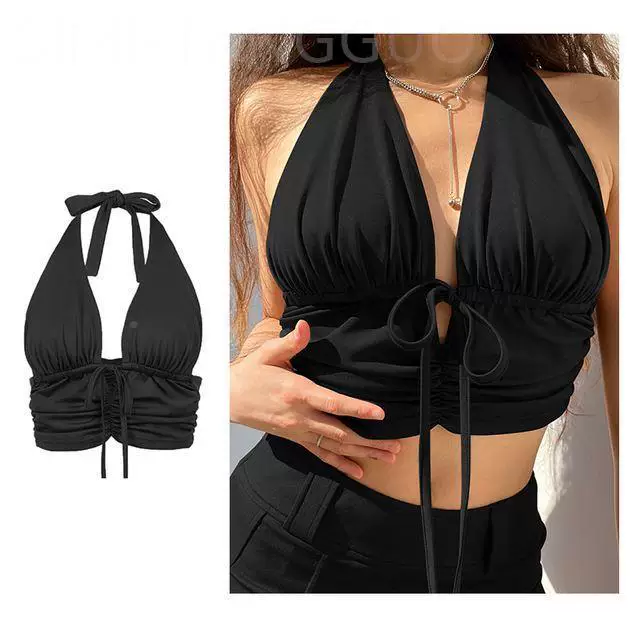 ЧЕРНЫЙ КОРСЕТ ТОП сексуальная готическая одежда spaghetti strap Crop to