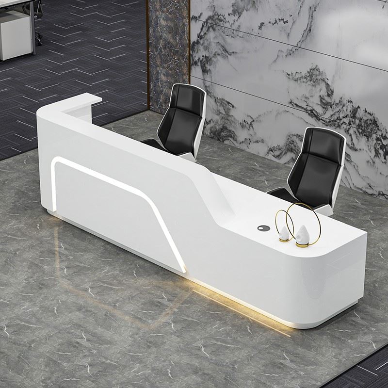 New Beauty Salon Counter Cashier Desk Custom Company Front Desk Reception Desk Brief Modern Baking Lacquer Bar Desk Shop Small-Taobao