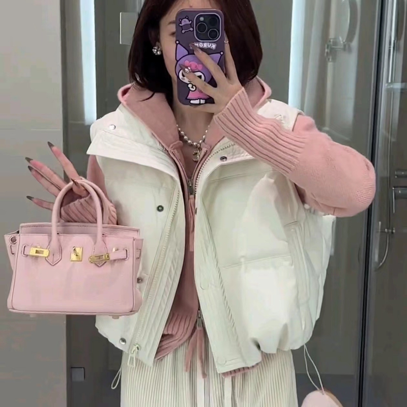 European Style Short down Vest for Women, Warm, 2023 Autumn and Winter Hot Item, Petite White Duck down Vest Jacket European Style Short down Vest for Women, Warm, 2023 Autumn and Winter Hot Item, Petite White Duck down Vest Jacket