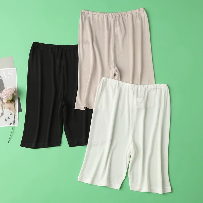 DGVV true silk 50% pants summer thin 100% mulberry silk high waist loose sleeping pants with bottom pants anti-walking light safety pants women-Taobao