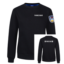 Riot-proof round neck long-sleeved fleece sweatshirt for instructors to keep fit and warm casual clothes security work clothes winter fleece jacket