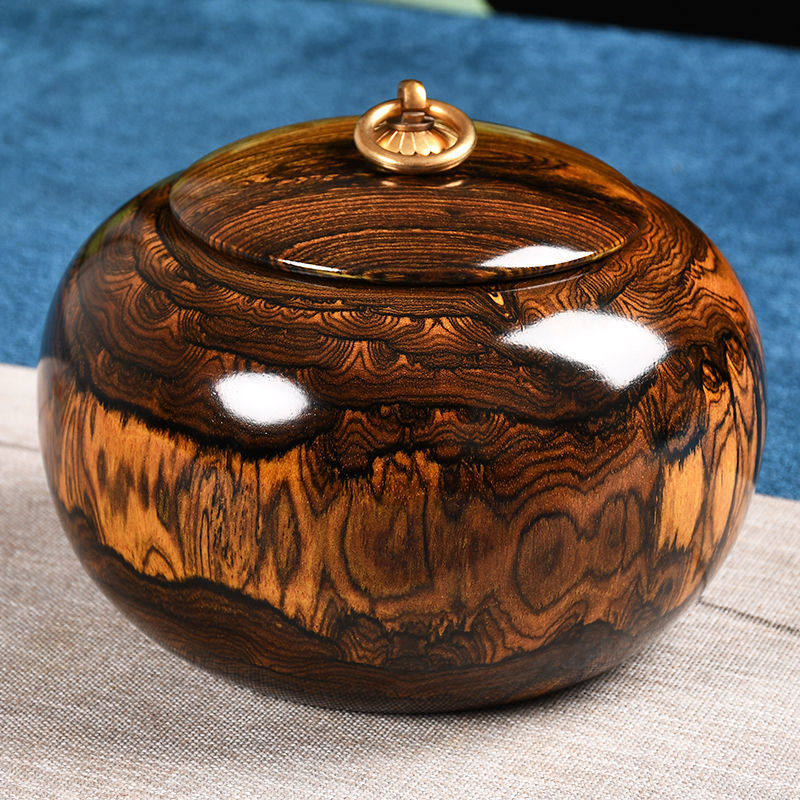 Yellow Flowers Pear Tea Leaf Pot Creative Tea Pot Tea Dau Swing Piece Home Bulk Tea Box Portable Upscale Seal Storage Tank-Taobao