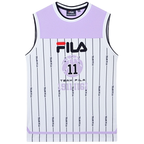 FILA Childrens Clothing Childrens Basketball Vest 2022 Summer New Style Contrast Color Breathable Sports Vest for Girls Middle and Large Children