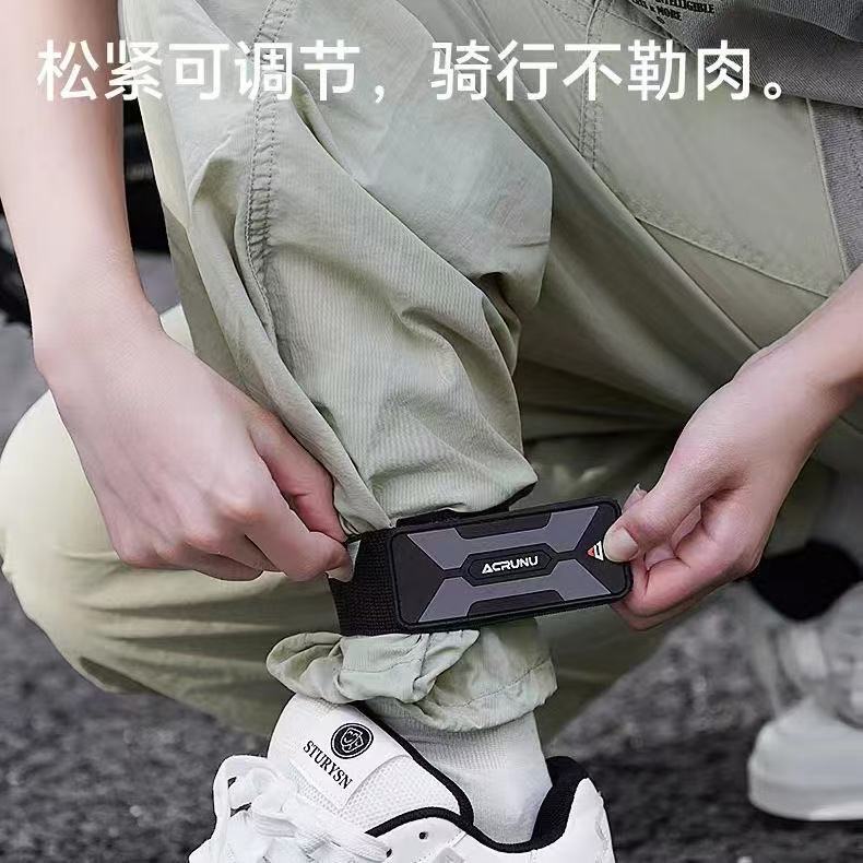 Acrunu Bicycle Widened Leg Straps Mountain Road Bike Leg Bands Outdoor Cycling Reflective Elastic Straps