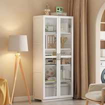 Simple bookcase library bookshelf modern simple storage cabinet with glass door shelf floor display cabinet book