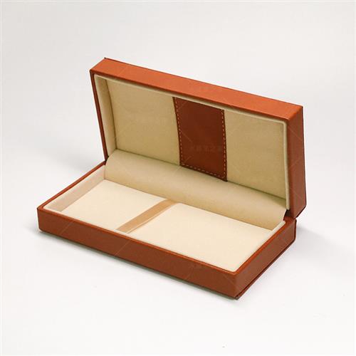 Premium PU leather gift box, custom printed logo, metal pen box, signature pen packaging box, business stationery