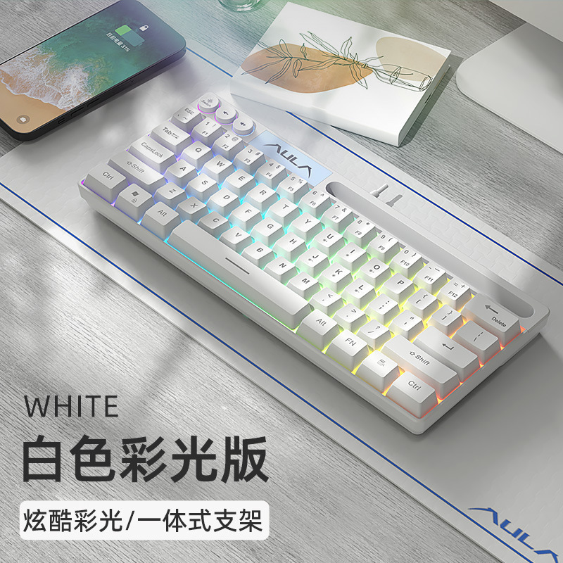 Ganss Gauss Mechanical Feel Compact Keyboard Portable 64-Key Wired Office Gaming Keyboard Suitable for Desktop Computers